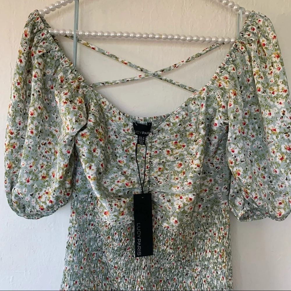 Lucy Paris Smocked Printed Dress - Picture 12 of 13